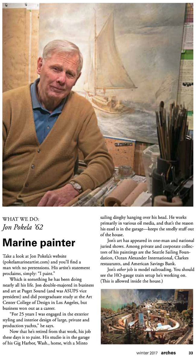 Jon Pokela - Marine Artist Gallery Showings